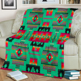 Powwow Store gb nat00046 blan 05 light green tribe design native american blanket