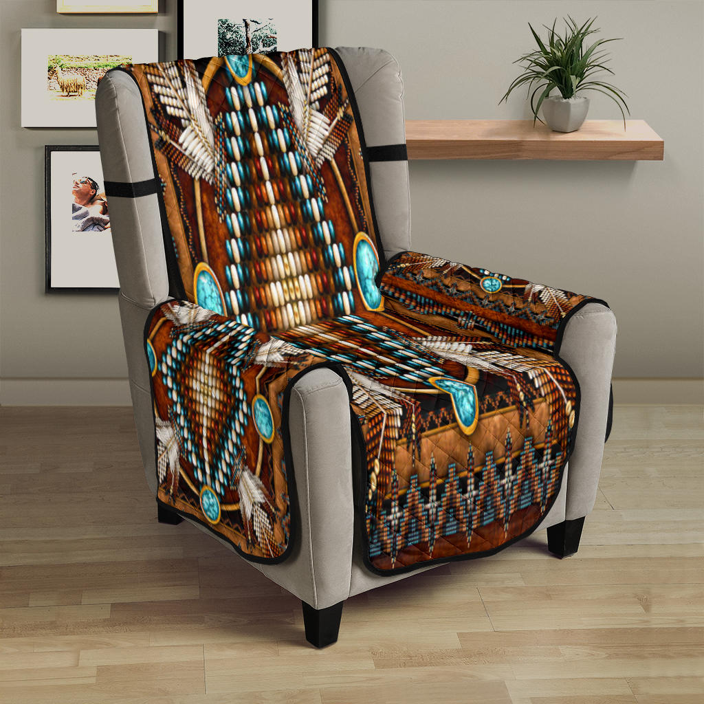 Native Chair Covers GB-NAT00023-23CH04 Mandala Brown Native American 23 Chair Sofa Protect ...
