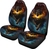 CSC-004 Fantasy Hintergrund Galaxy Wolf Car Seat Covers