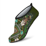 GB-NAT00023-01 Naumaddic Arts Green Native Aqua Shoes