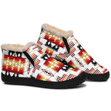 White Native Tribes Pattern Native American Winter Sneakers - Powwow Store