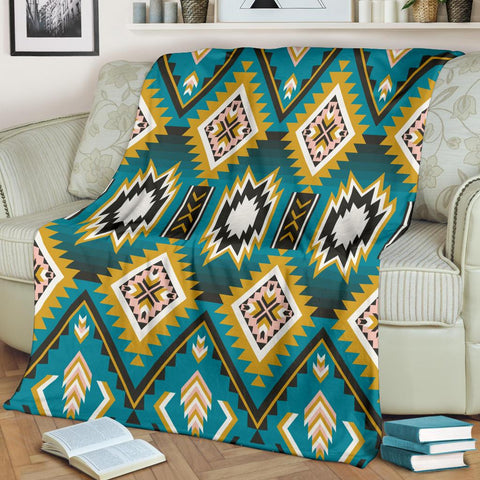 Blue Pearl Native American Premium Blanket - ProudThunderbird