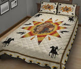 Tribe Chief & Warriors Pattern Native American Quilt Bed Set - Powwow Store