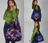 Dream Catcher Purple Grocery Bags