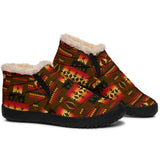 Brown Native Tribes Pattern Native American Winter Sneakers