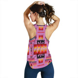 Powwow Store gb nat00046 09 pink tribes pattern native american womens racerback tank