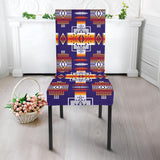 Purple Tribes Pattern Native American Dining Chair Slip Cover