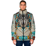 Powwow Storegb nat00069b blue mandala wolf mens padded jacket