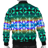 Powwow Storegb nat00654 pattern blue native mens bomber jacket