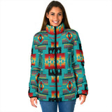 Powwow Storegb nat00046 01 tribes pattern womens padded jacket new