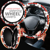 GB-NAT00075 White Tribes Pattern Steering Wheel Cover