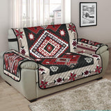 Gray Red Pattern Native American Chair Sofa Protector