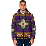 Powwow Storegb nat0001 04 southwest purple symbol native mens padded hooded jacket