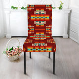 GB-NAT00402-02 Red Pattern Native Dining Chair Slip Cover