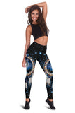 Galaxy Wolf Dreamcatcher Native American Women's Leggings - ProudThunderbird