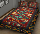 Tribe Ethnic Red Pattern Native American Quilt Bed Set - Powwow Store