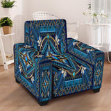 Mandala Blue Native American 43" Chair Slip Cover