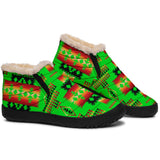 Neon Green Native Tribes Pattern Native American Winter Sneakers