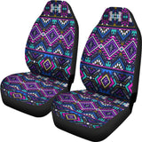 GB-NAT00380 Purple Tribe Pattern Car Seat Covers