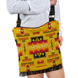 Powwow Store gb nat00302 02 yellow tribes pattern native american crossbody boho handbag