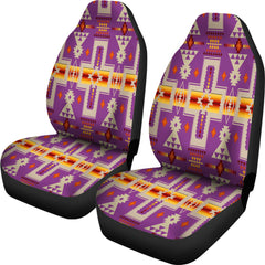 Powwow Store gb nat00062 07 light purple tribe design native american car seat covers
