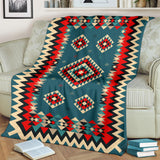 Powwow Store gb nat00415 ethnic geometric red pattern premium blanket