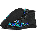 Powwow Storepattern neon blue feather all season boots new