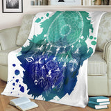 Powwow Store gb nat00376 blue green dream catcher blanket