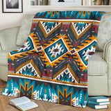 Powwow Store gb nat00406 yellow aztec geometric blanket