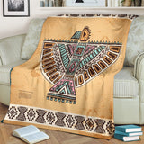 Thunderbird Brown Throw Blanket Native American Artwork - Powwow Store