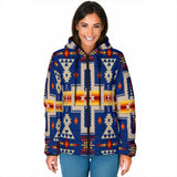 Powwow Storegb nat00062 04 navy tribe womens padded hooded jacket new