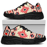 GB-NAT00375 Pink & Navy Pattern  Chunky Sneakers