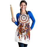 White Dreamcatcher Mandala Native American Apron - Powwow Store