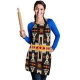 Powwow Store gb nat00062 01 black tribe design native american apron