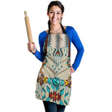 Powwow Store gb nat00069 turquoise blue pattern breastplate native american apron