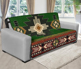 Southwest Green Symbol Native American 70" Chair Sofa Protector - Powwow Store