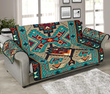 Tribe Blue Pattern Native American 70" Sofa Protector - Powwow Store