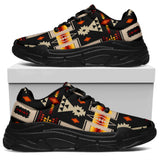 GB-NAT00062-01 Black Tribe Design Chunky Sneakers