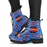 Powwow Store gb nat00046 12 dark blue native tribes pattern native american leather boots