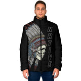 Powwow Storegb nat00129 native american skull mens padded jacket