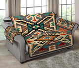 Orange Native Tribes Pattern Native American Chair Sofa Protector - Powwow Store