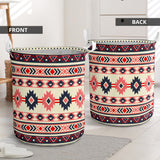 Powwow Store gb nat00375 pink navy pattern native laundry basket