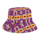 GB-NAT00062-07 Light Purple Tribe Design Bucket Hat