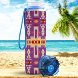 Powwow Store gb nat00062 07 light purple tribe design native american hydro tracking bottle