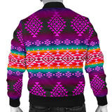 GB-NAT00680 Pattern Purple Native Men's Bomber Jacket