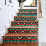 Powwow Store gb nat00320 ethnic ornament seamless pattern stair sticker set of 6