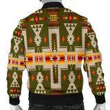 Powwow Store gb nat00062 12 dark green tribe design native mens bomber jacket