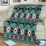 Powwow Store gb nat00312 blue thunder bird native blanket