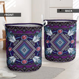 Powwow Store gb nat00023 03 naumaddic arts dark purple laundry basket