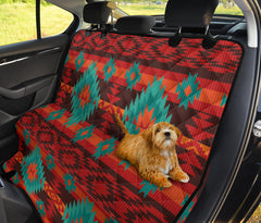GB-NAT00611 Red Geometric Pattern Pet Seat Cover